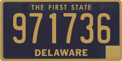 DE license plate 971736