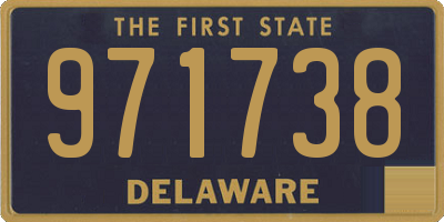 DE license plate 971738