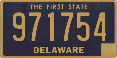 DE license plate 971754