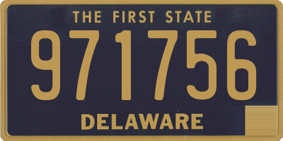 DE license plate 971756