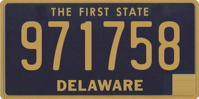 DE license plate 971758