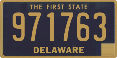 DE license plate 971763