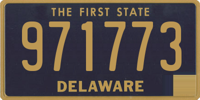 DE license plate 971773