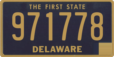 DE license plate 971778