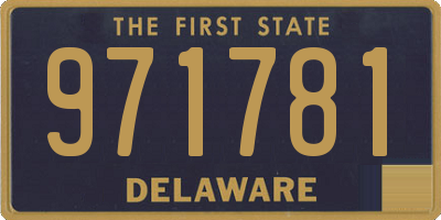 DE license plate 971781