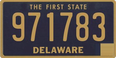 DE license plate 971783