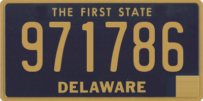 DE license plate 971786