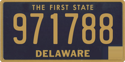 DE license plate 971788