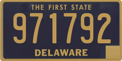 DE license plate 971792