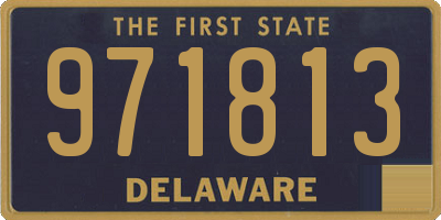 DE license plate 971813