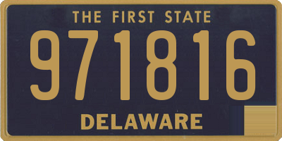 DE license plate 971816