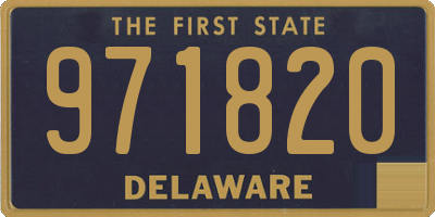 DE license plate 971820