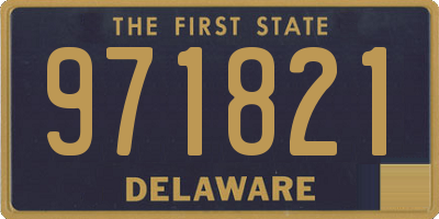 DE license plate 971821