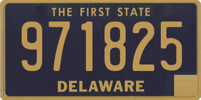 DE license plate 971825