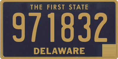 DE license plate 971832