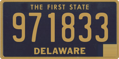 DE license plate 971833