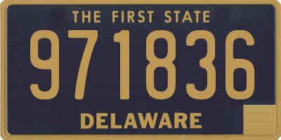 DE license plate 971836