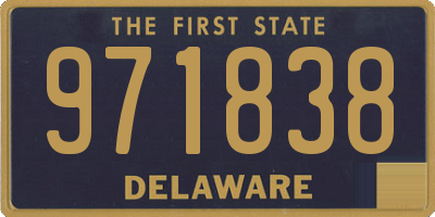 DE license plate 971838