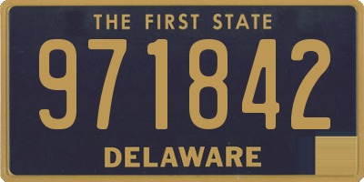 DE license plate 971842