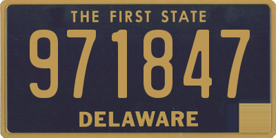 DE license plate 971847