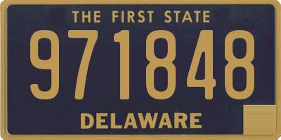 DE license plate 971848