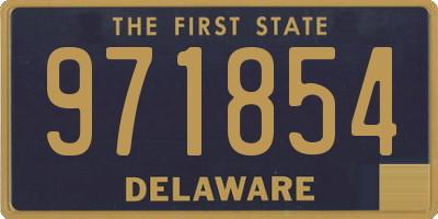 DE license plate 971854