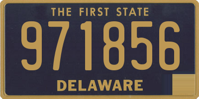 DE license plate 971856