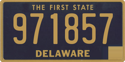 DE license plate 971857