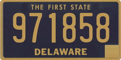 DE license plate 971858