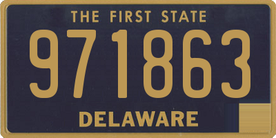 DE license plate 971863