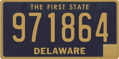 DE license plate 971864