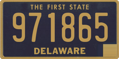 DE license plate 971865