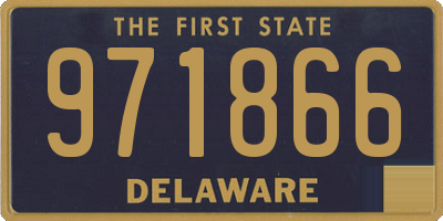 DE license plate 971866