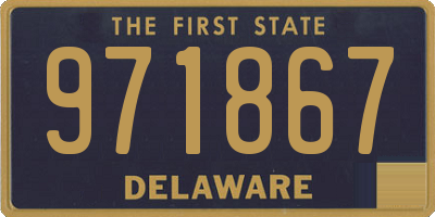 DE license plate 971867