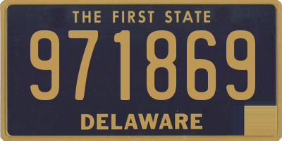 DE license plate 971869