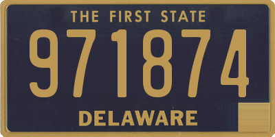 DE license plate 971874