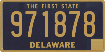 DE license plate 971878