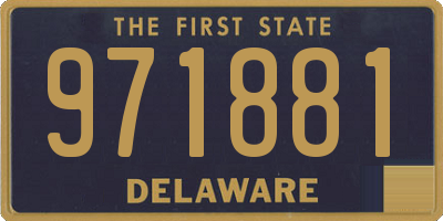 DE license plate 971881