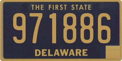 DE license plate 971886