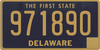 DE license plate 971890