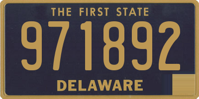 DE license plate 971892