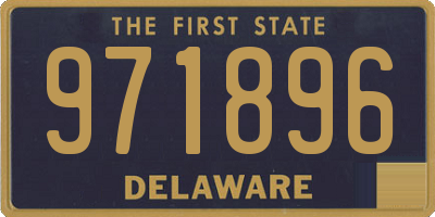 DE license plate 971896