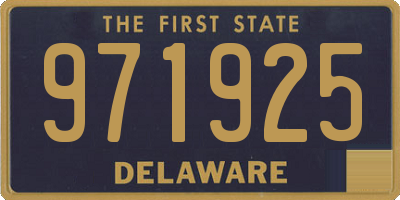 DE license plate 971925