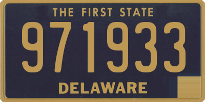 DE license plate 971933