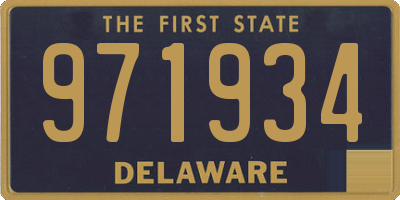 DE license plate 971934