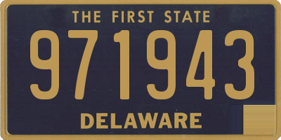 DE license plate 971943