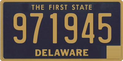 DE license plate 971945