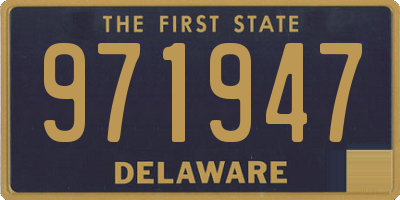 DE license plate 971947