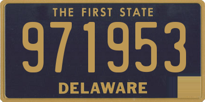 DE license plate 971953