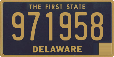 DE license plate 971958